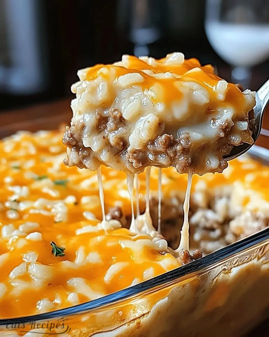Cheesy Ground Beef and Rice Casserole