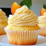 Peach Cream Cheese Cupcakes