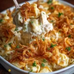 French Onion Chicken Tortellini Casserole