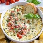 Hot Cheesy Caprese Dip