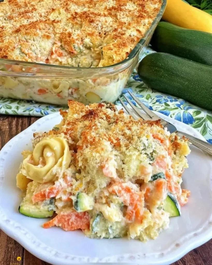 How to Make Cheesy Tortellini Zucchini Casserole