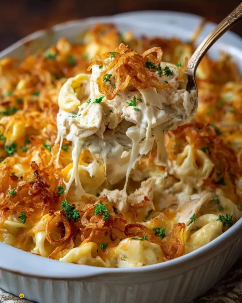 How to Make French Onion Chicken Tortellini Casserole