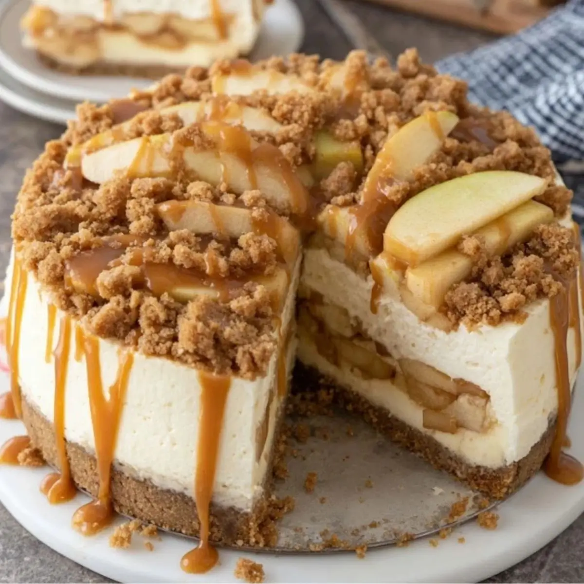 Caramel Apple Pie Cheesecake – The Ultimate Fall Dessert