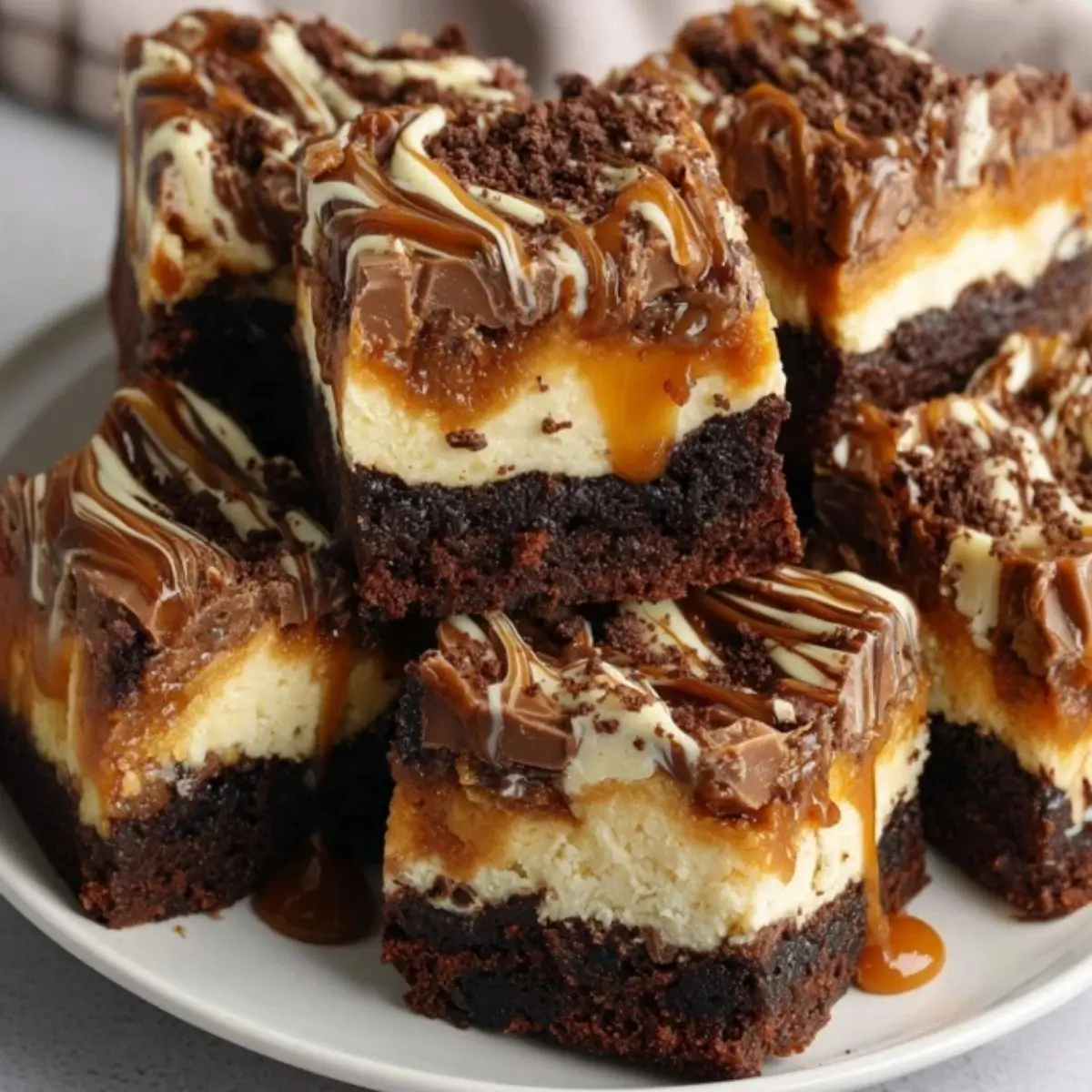 Milky Way Caramel Cheesecake Brownies – Rich & Gooey Dessert