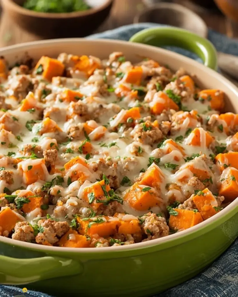 step-by-step Hoz to Make Turkey Sweet Potato Bake
