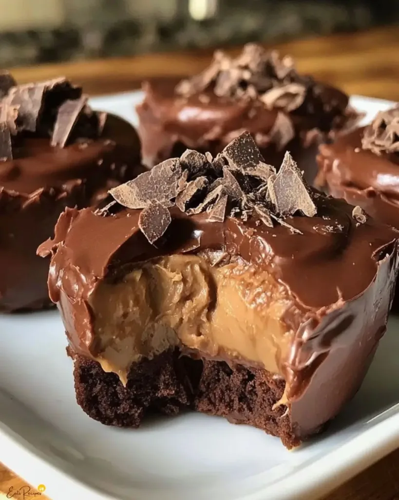 Step-by-Step How To Make Healthy Peanut Butter Greek Yogurt Chocolate Mousse Bites with Gooey Fudge Centers